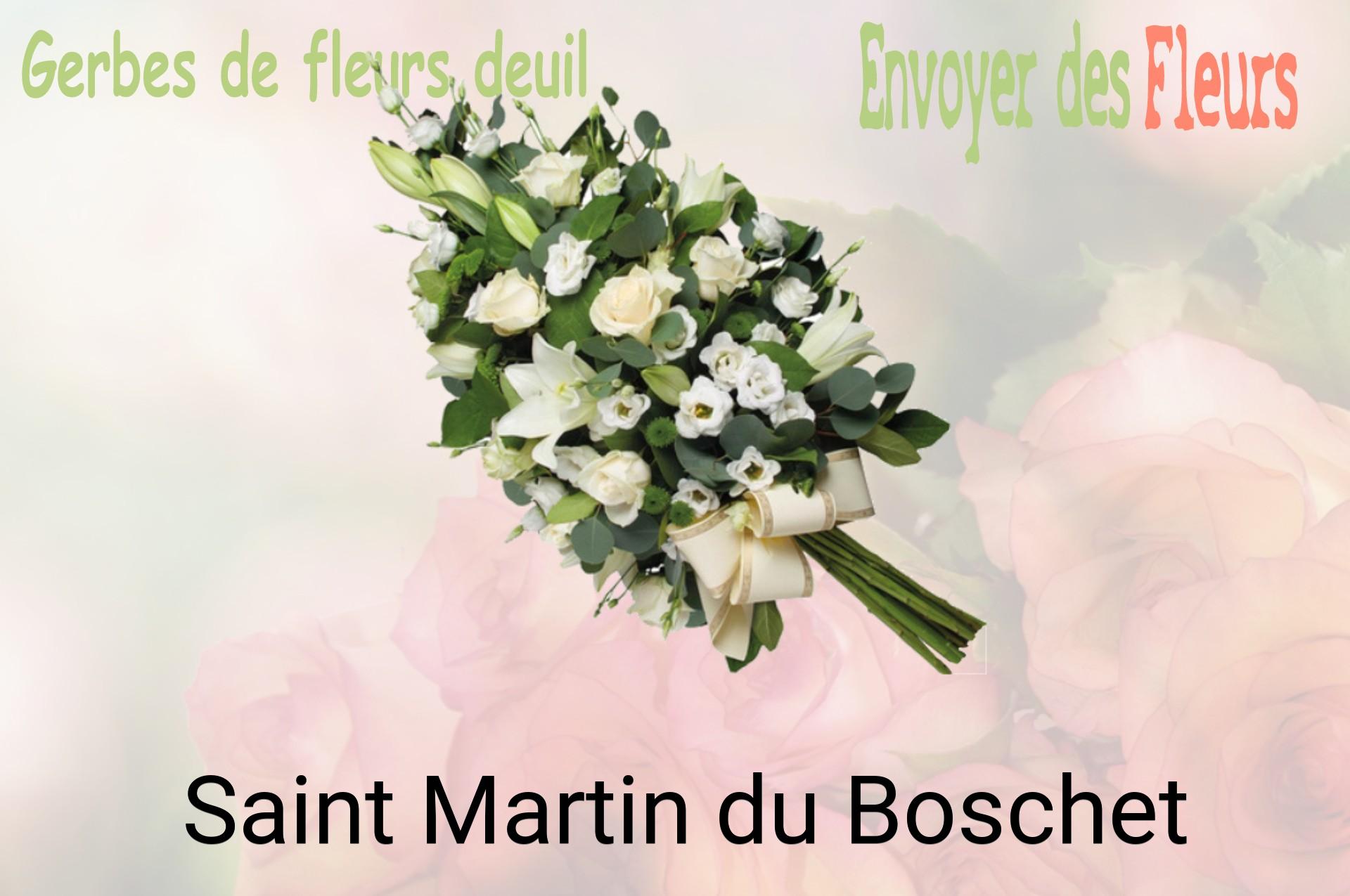 Gerbe de fleurs de deuil livrée à Saint-Martin-du-Boschet